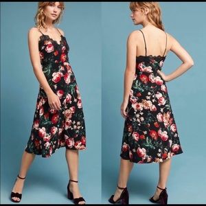 Foxiedox Autumnal Floral Slip Dress Anthropologie L